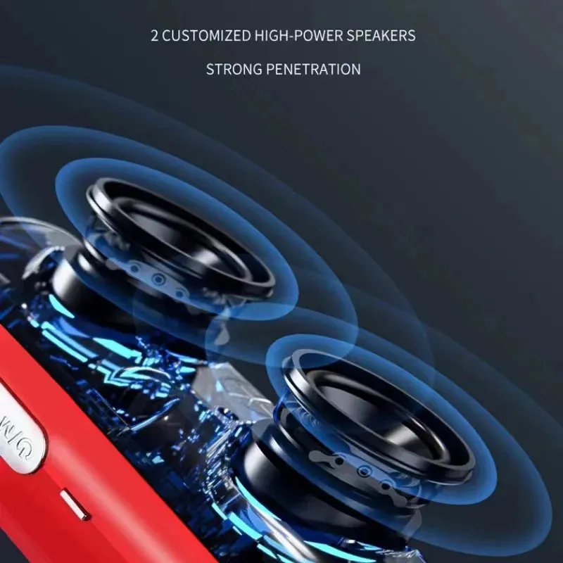 200W Portable Bluetooth Speaker - IPX7 Waterproof Outdoor HiFi Pillar Subwoofer with FM Radio & TF Card Boom Box