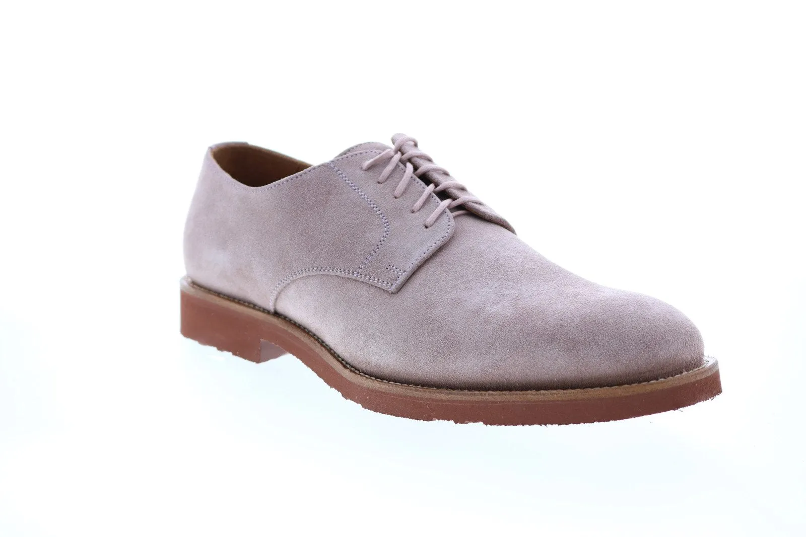 Aquatalia Neal Suede 34M0872-BUS Mens Pink Oxfords & Lace Ups Plain Toe Shoes