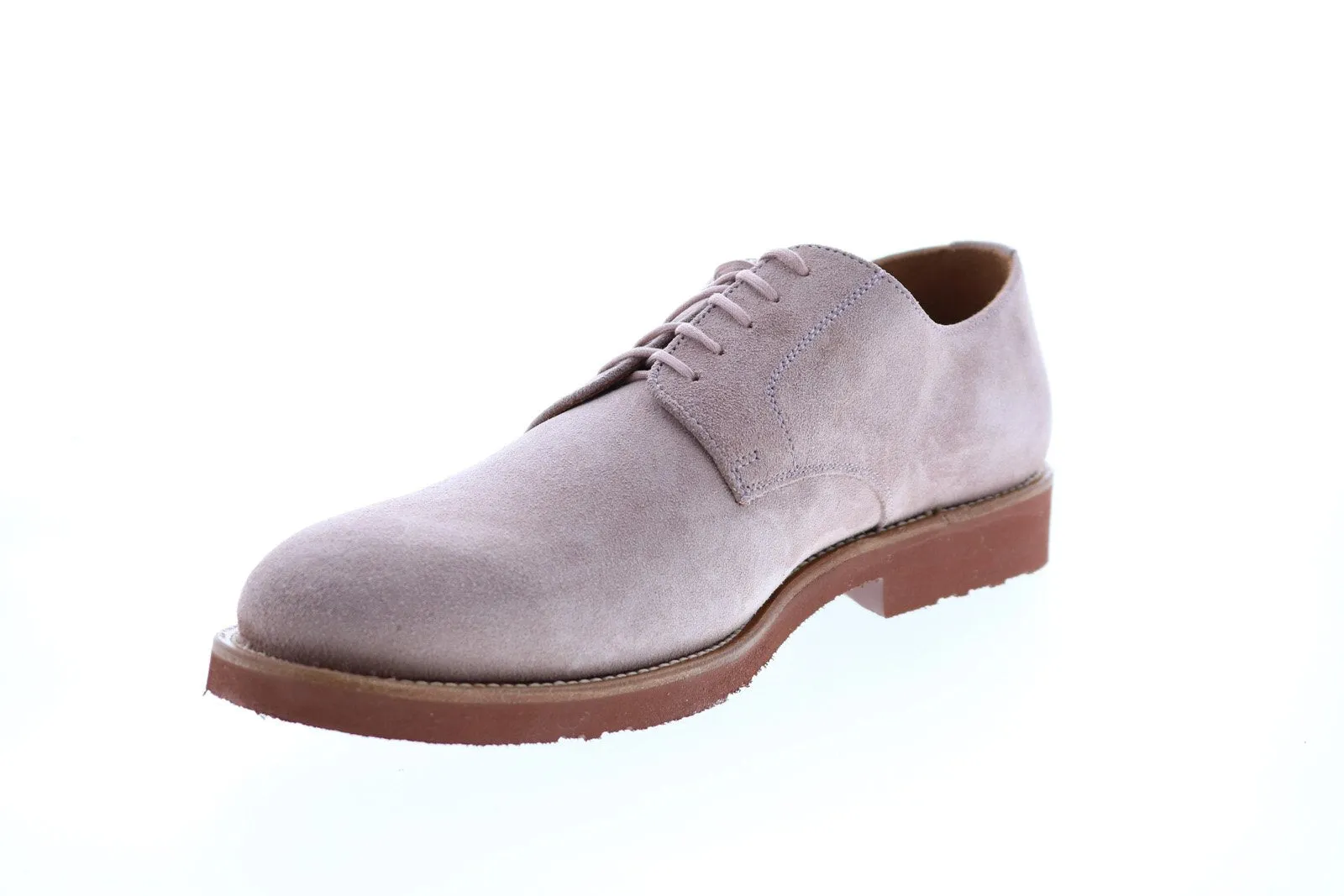 Aquatalia Neal Suede 34M0872-BUS Mens Pink Oxfords & Lace Ups Plain Toe Shoes