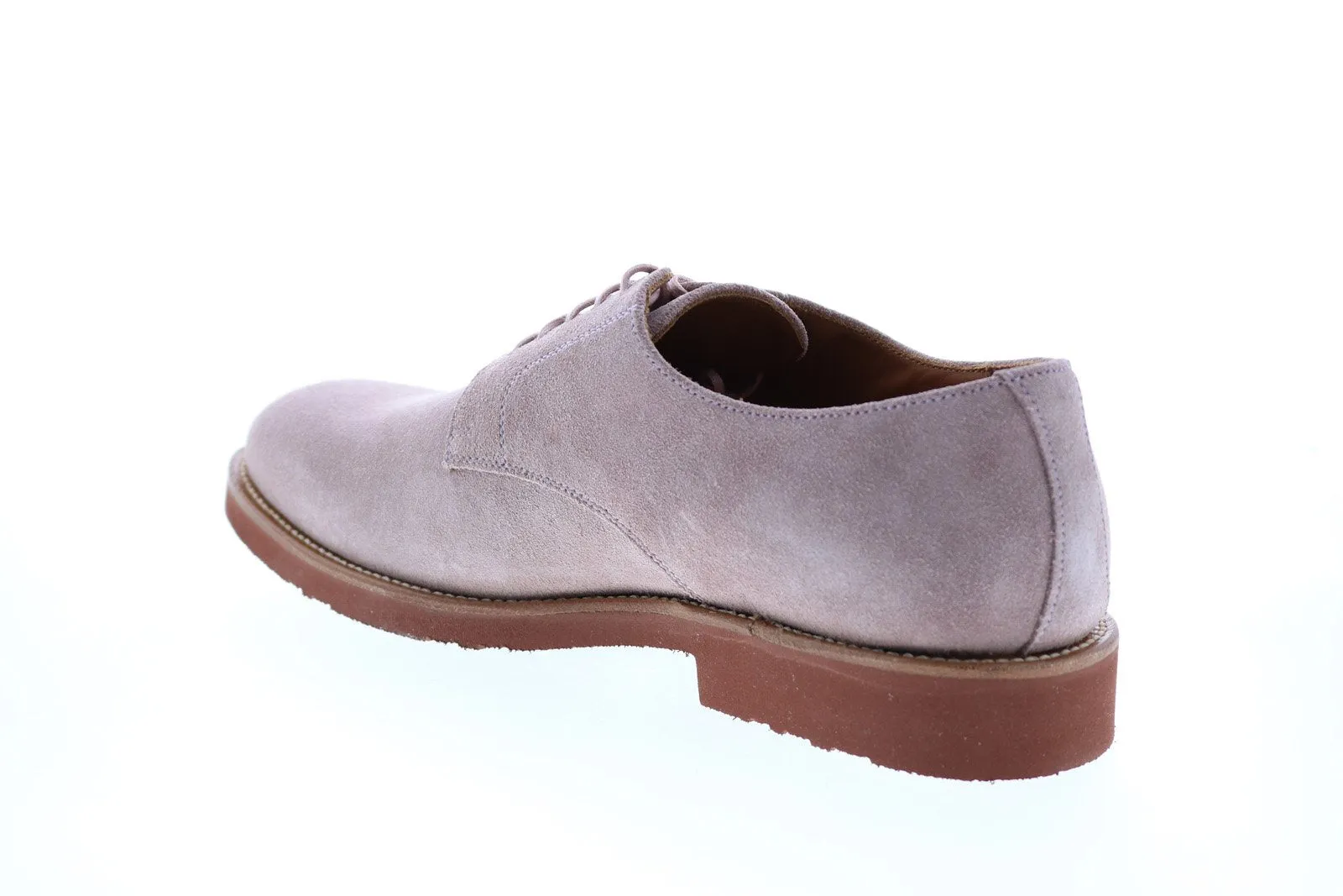 Aquatalia Neal Suede 34M0872-BUS Mens Pink Oxfords & Lace Ups Plain Toe Shoes