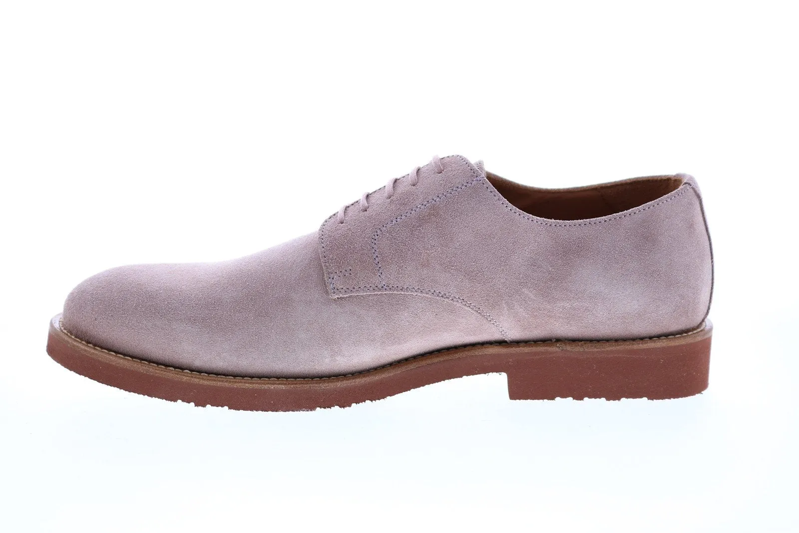 Aquatalia Neal Suede 34M0872-BUS Mens Pink Oxfords & Lace Ups Plain Toe Shoes
