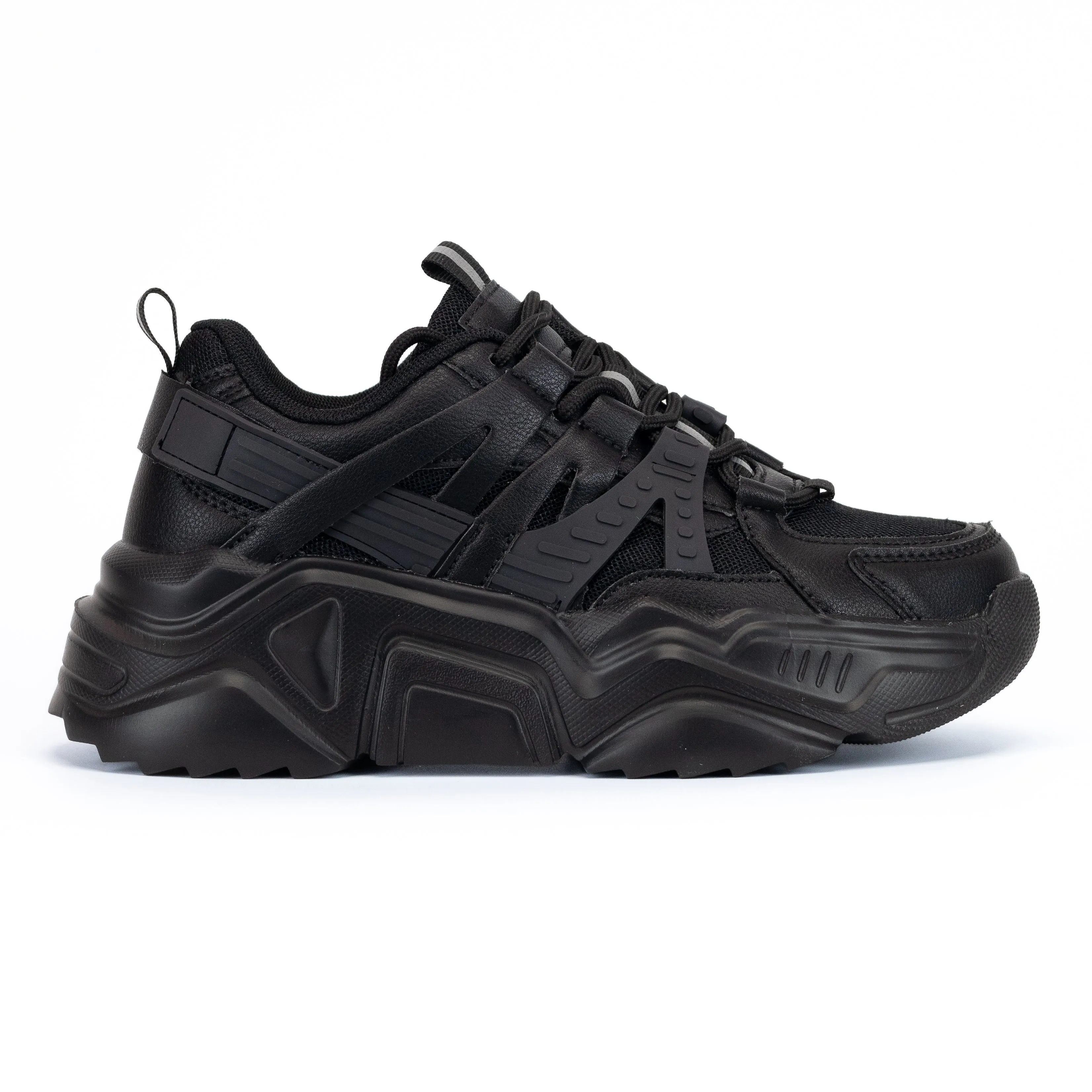 Briella - Wide Fit Chunky Lace Up Sneakers, Comfortable Platform Shoes for Women, Trendy Casual Footwear, Everyday Stylish Sneakers