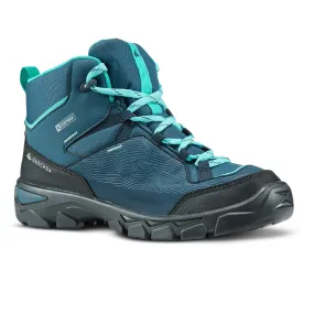 Chidren's waterproof walking shoes - MH120 MID Turquoise - size 3-5