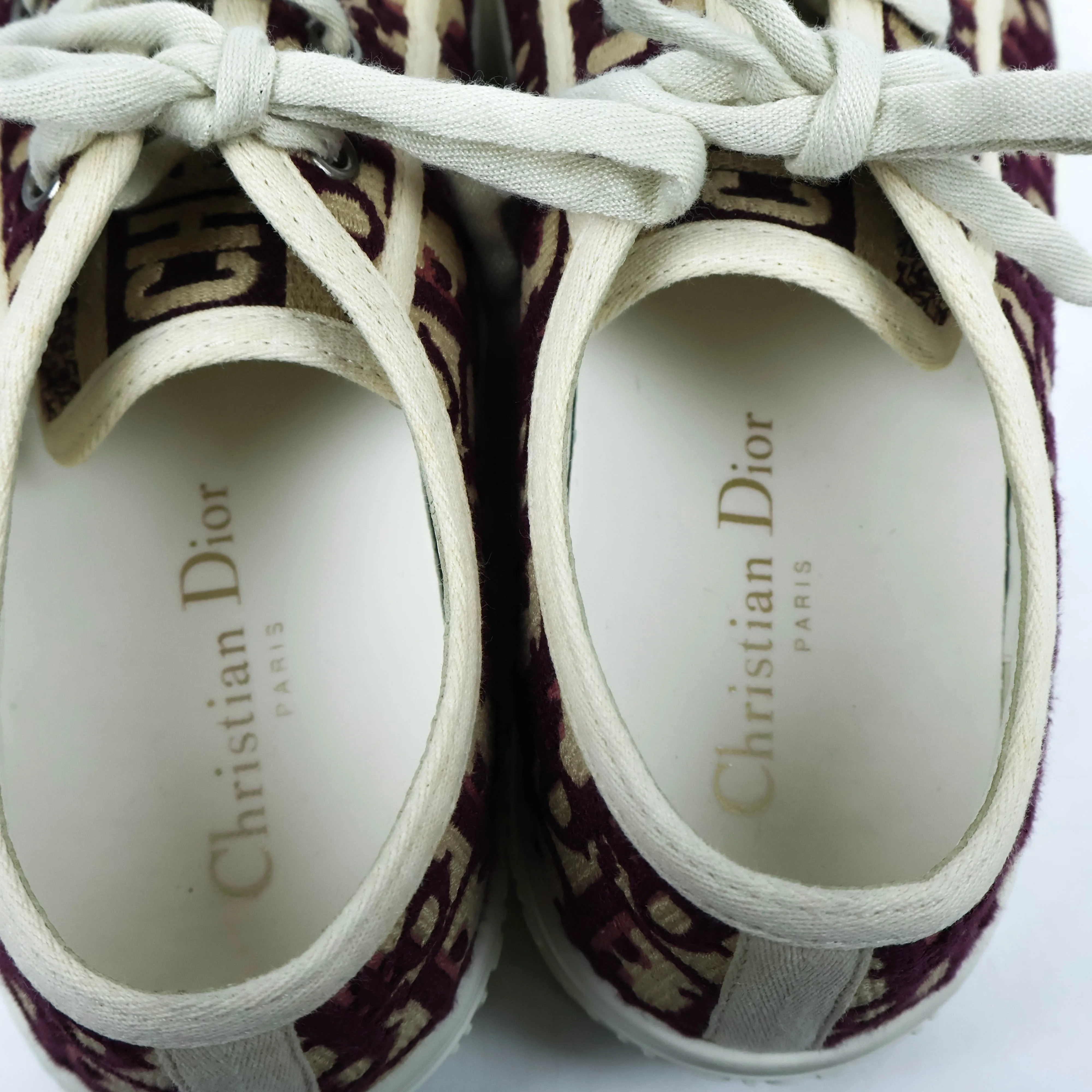 Christian Dior Sneakers Oblique Burgundy