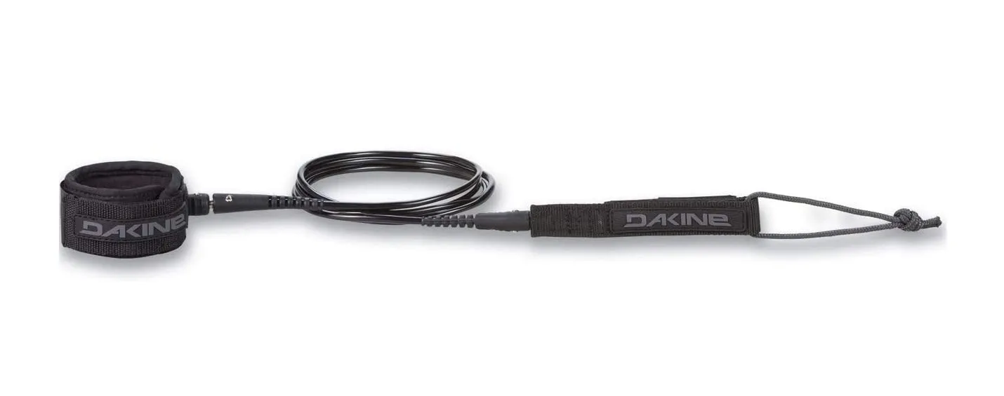 DAKINE Kainui Team 6' x 1/4 Inch Surf Leash Irons Black