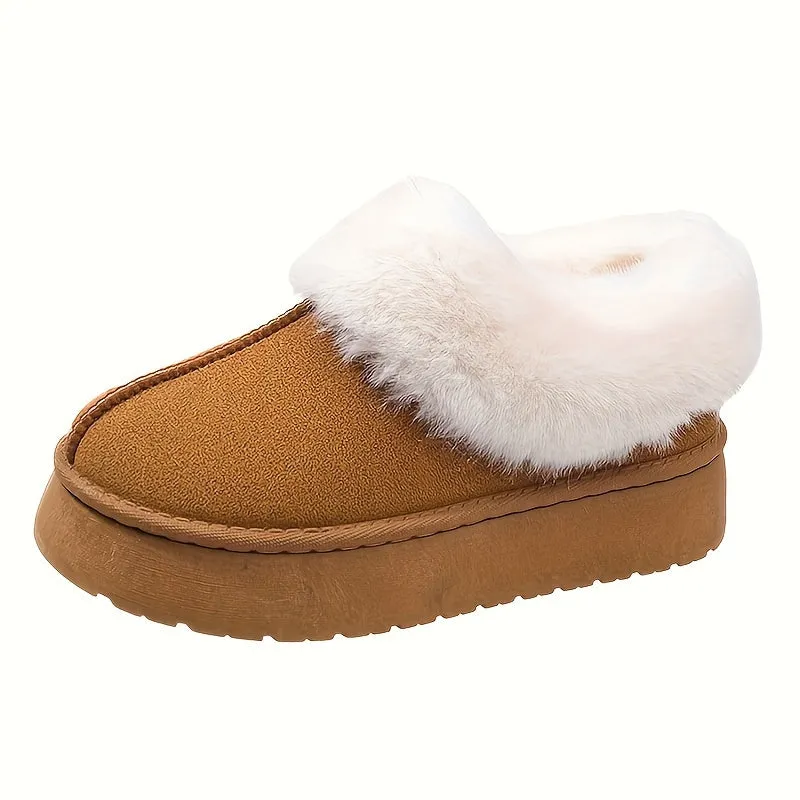 Fall Aesthetic Thermal Plush Lined Furry Snow Boots RG6710