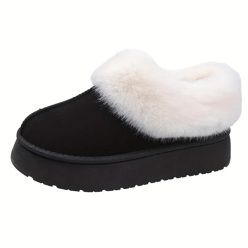 Fall Aesthetic Thermal Plush Lined Furry Snow Boots RG6710