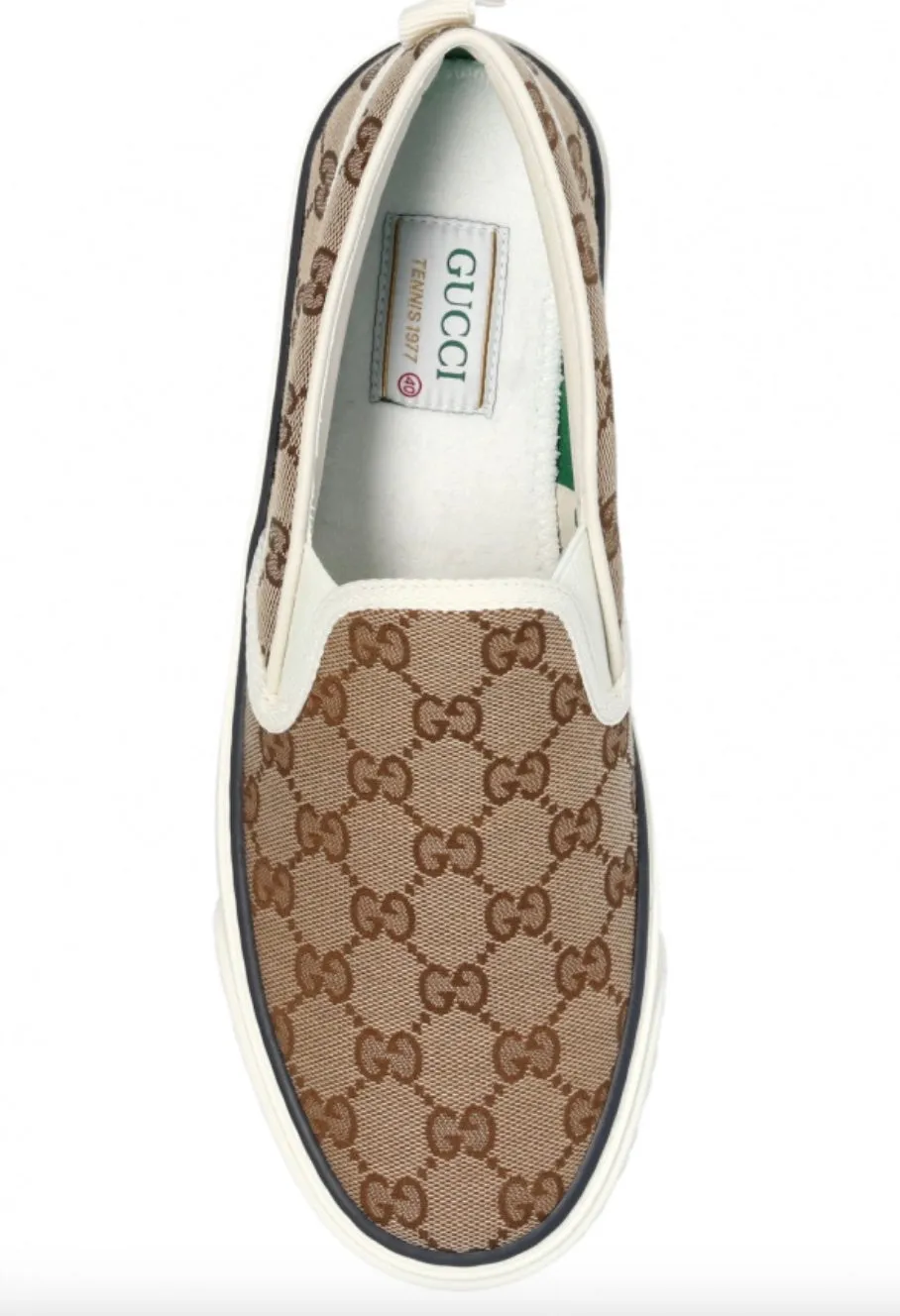 GUCCI GG MONOGRAM TENNIS 1977 SLIP-ON SNEAKERS