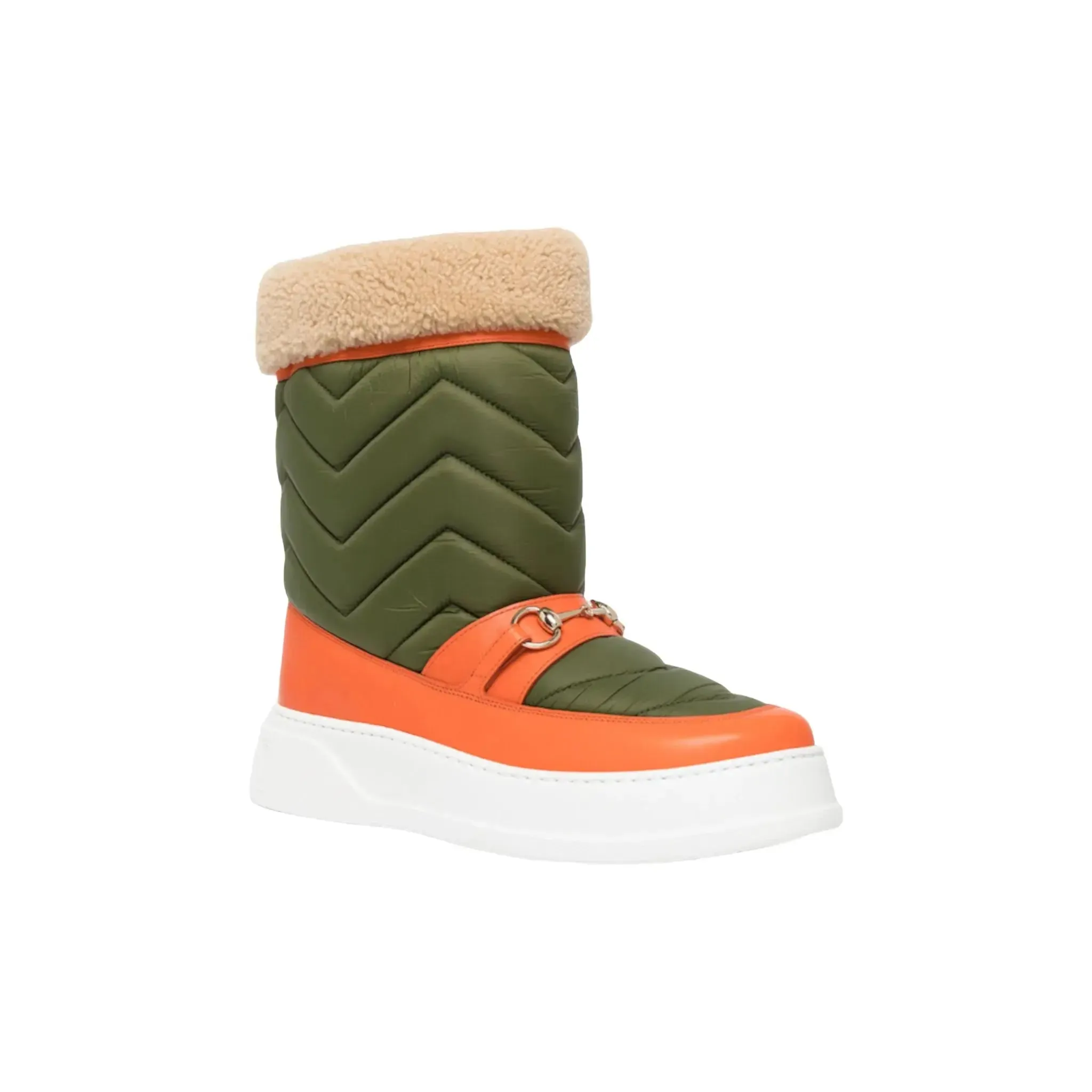 Gucci Horsebit chevron-Quilted Boots