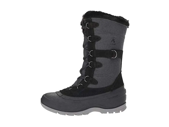 Kamik Women's Snovalley2 Snow Boot (6, BLACK)