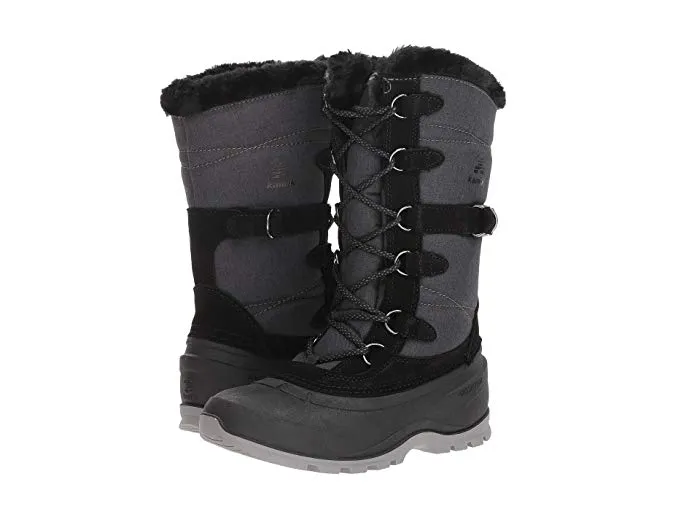 Kamik Women's Snovalley2 Snow Boot (6, BLACK)
