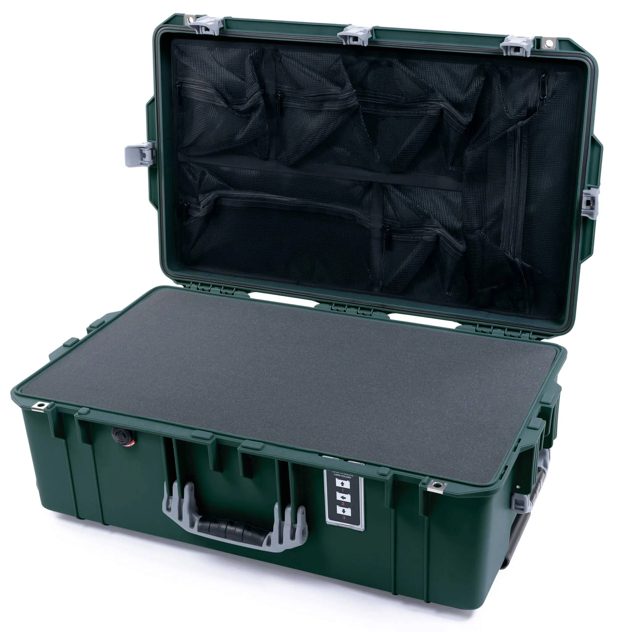 Pelican 1595 Air Case, Trekking Green with Silver Handles & Latches