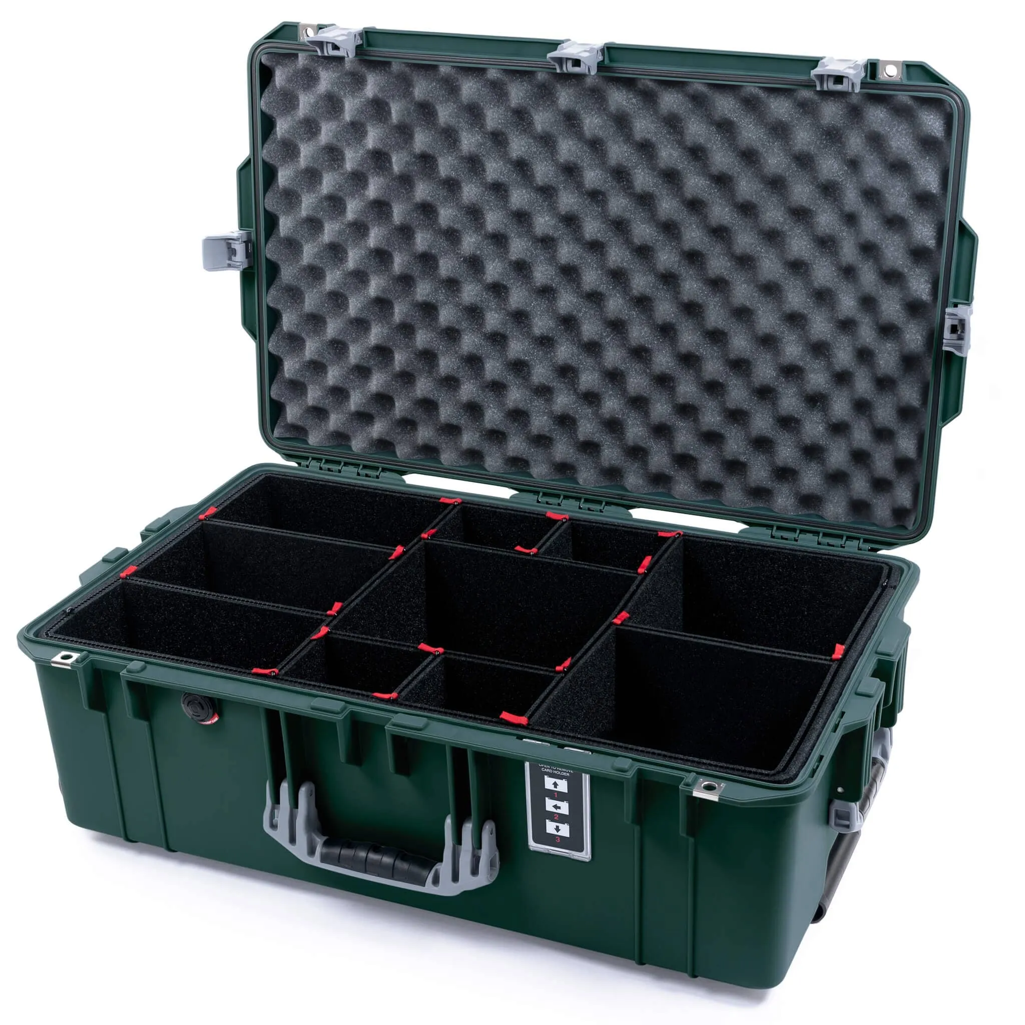 Pelican 1595 Air Case, Trekking Green with Silver Handles & Latches
