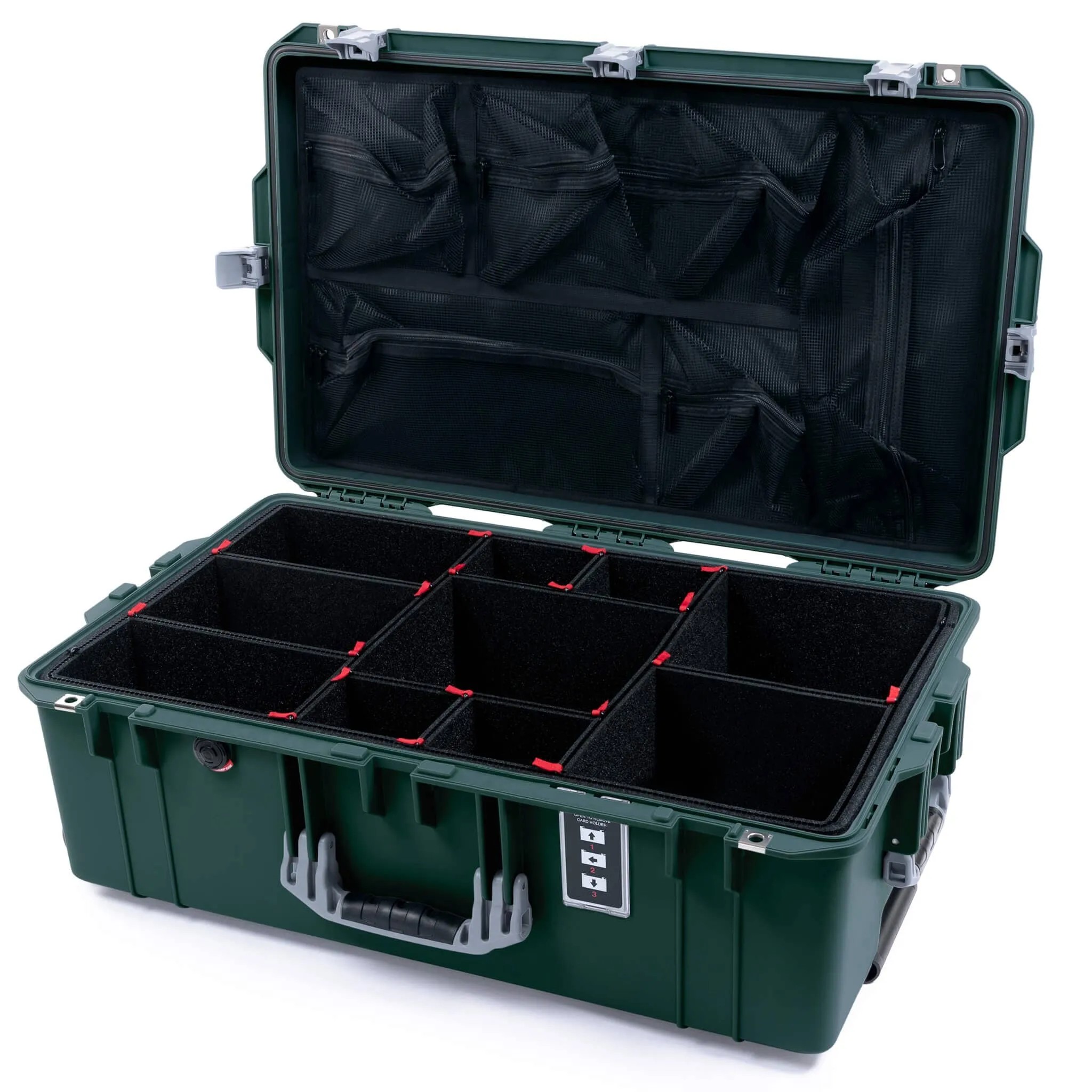 Pelican 1595 Air Case, Trekking Green with Silver Handles & Latches