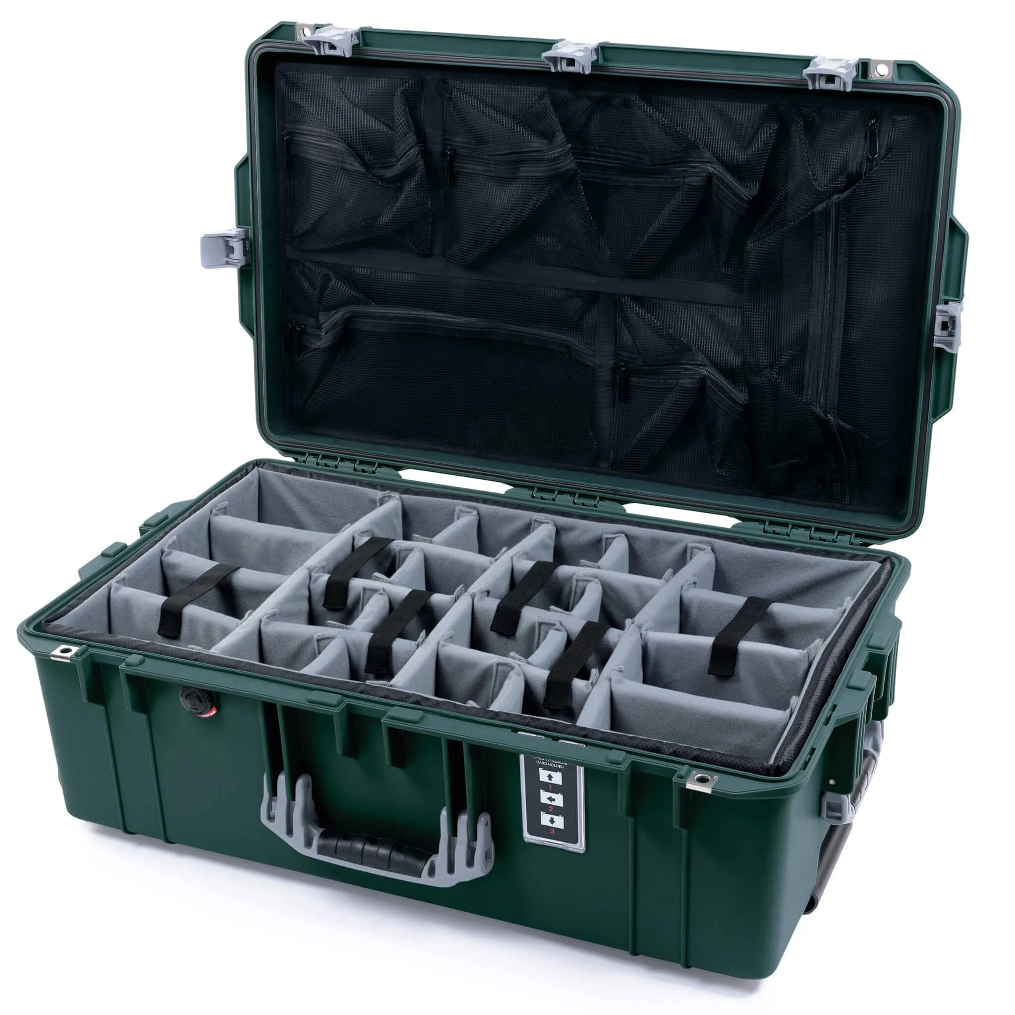 Pelican 1595 Air Case, Trekking Green with Silver Handles & Latches
