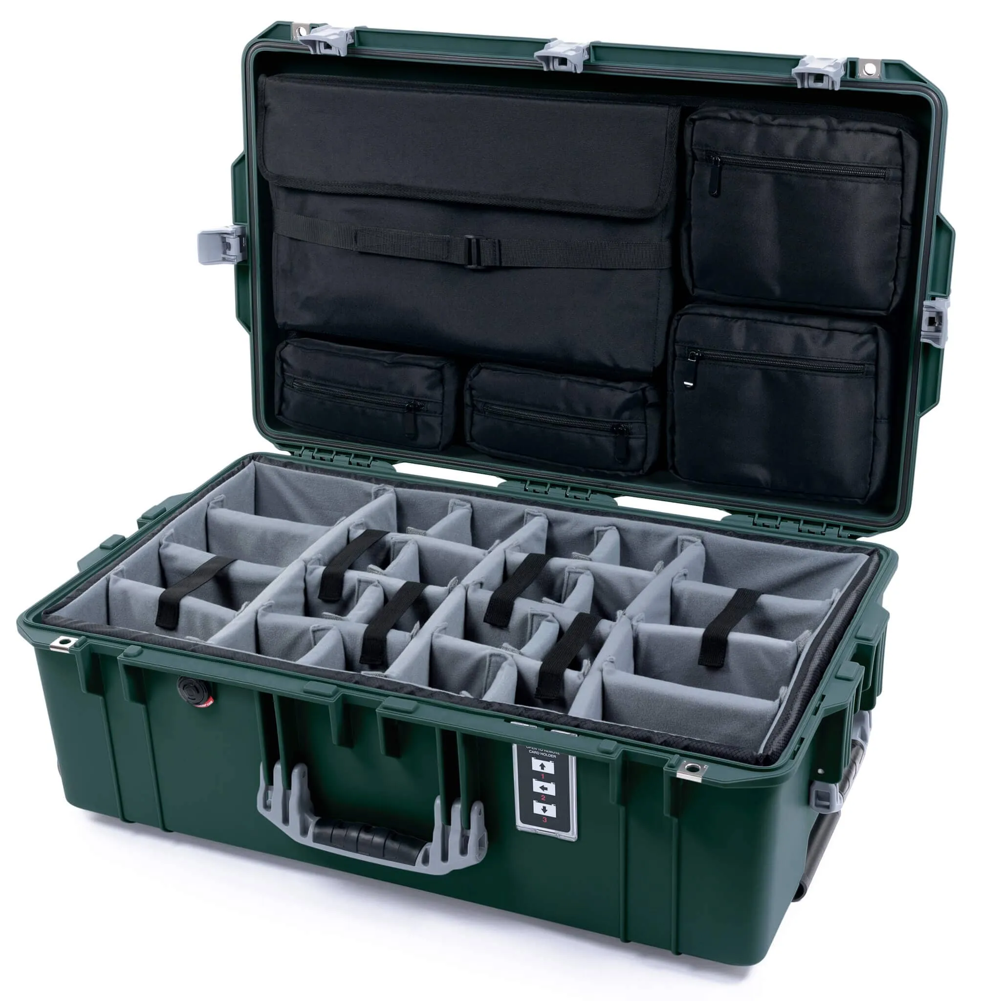 Pelican 1595 Air Case, Trekking Green with Silver Handles & Latches