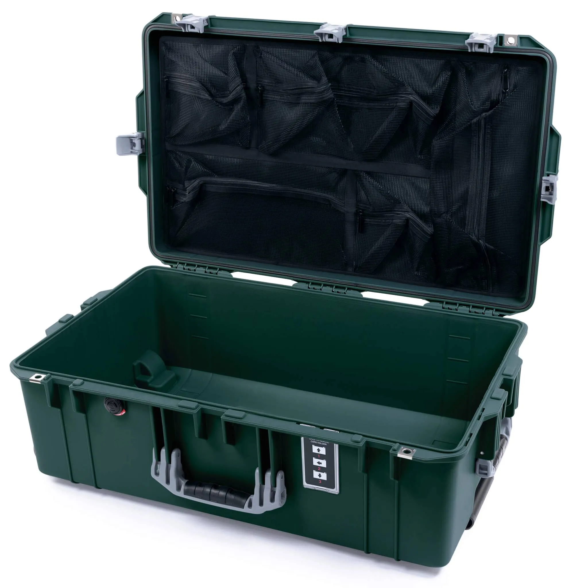Pelican 1595 Air Case, Trekking Green with Silver Handles & Latches