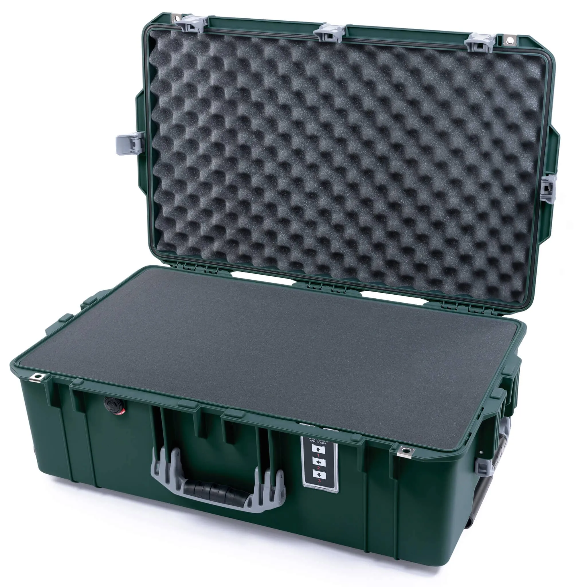 Pelican 1595 Air Case, Trekking Green with Silver Handles & Latches