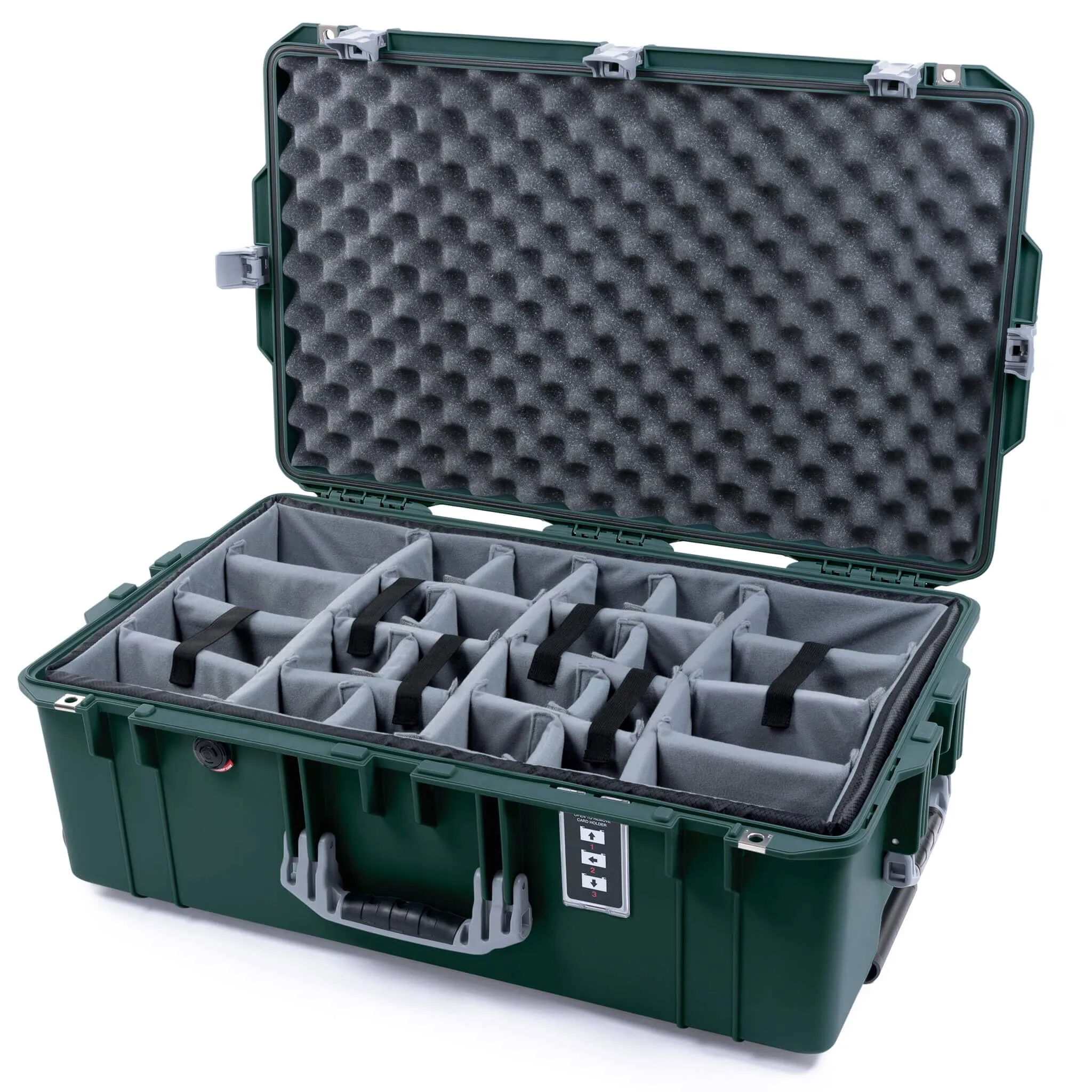 Pelican 1595 Air Case, Trekking Green with Silver Handles & Latches