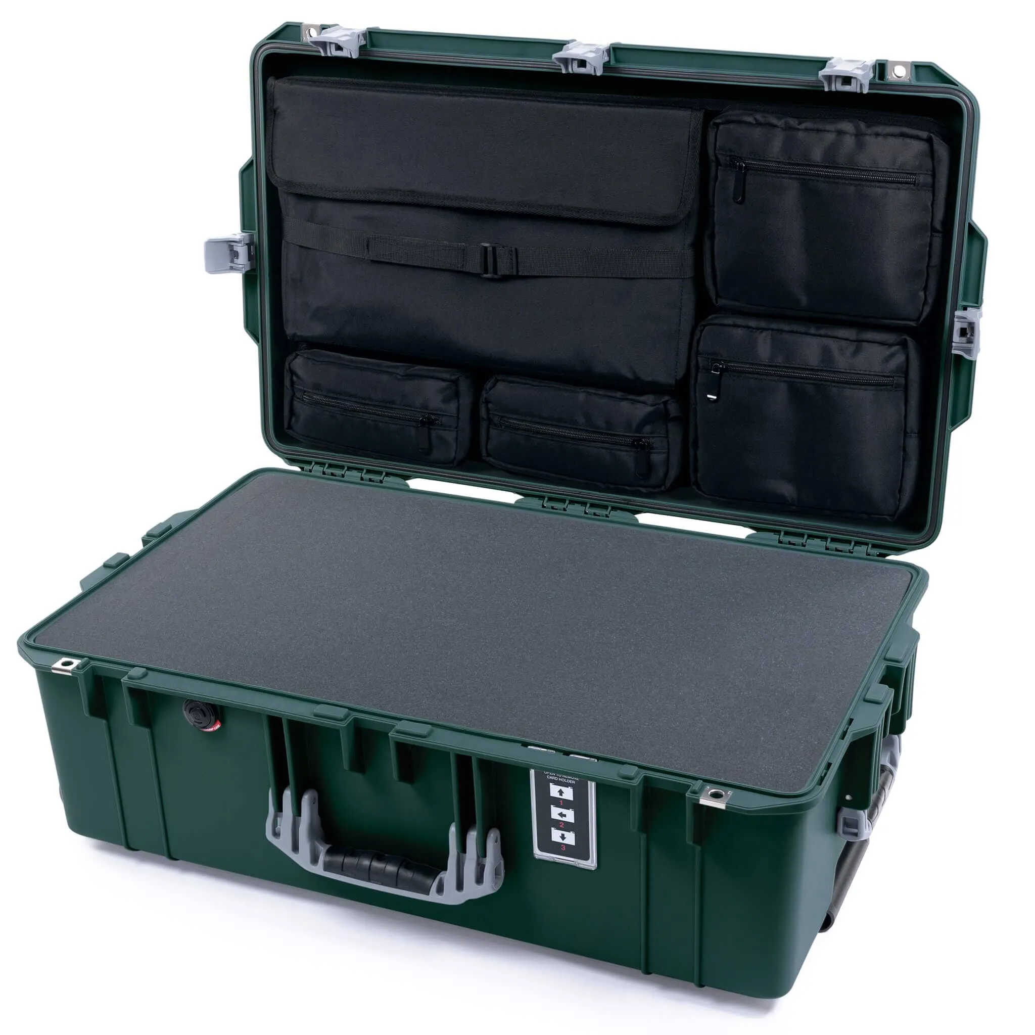 Pelican 1595 Air Case, Trekking Green with Silver Handles & Latches