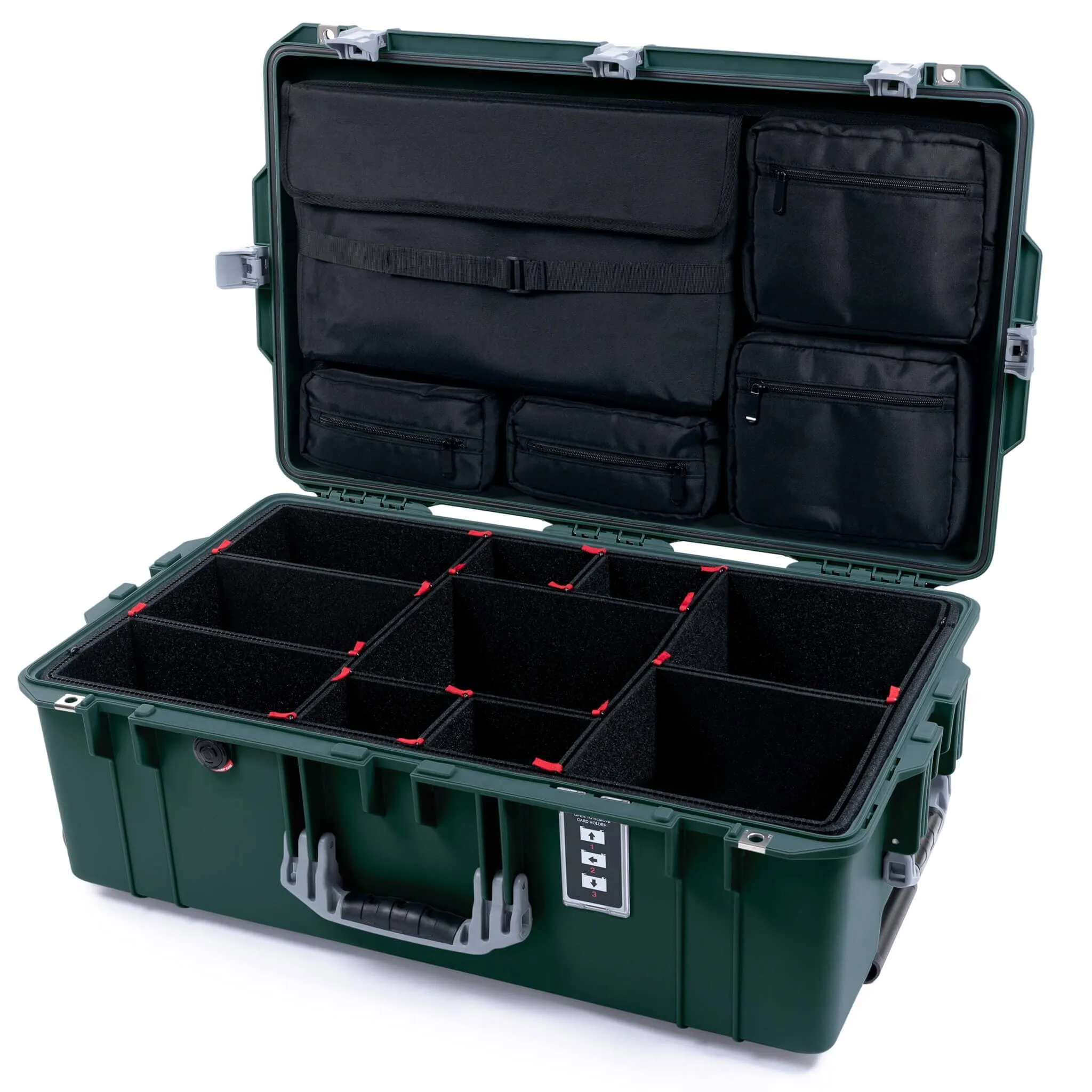 Pelican 1595 Air Case, Trekking Green with Silver Handles & Latches