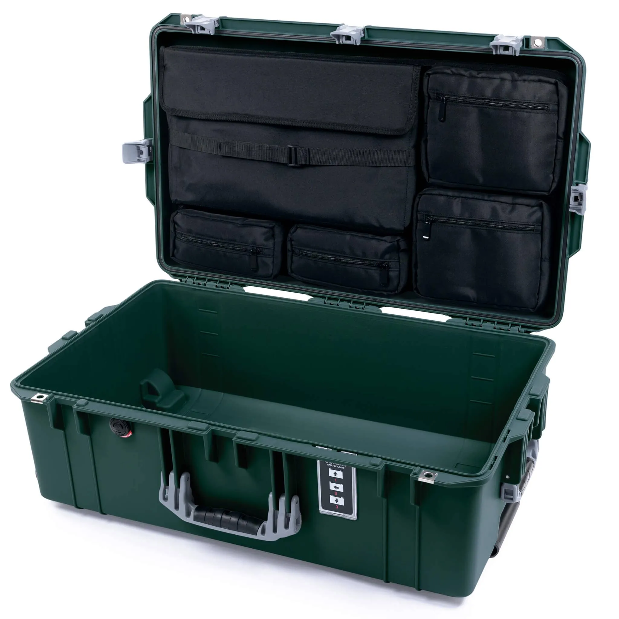 Pelican 1595 Air Case, Trekking Green with Silver Handles & Latches