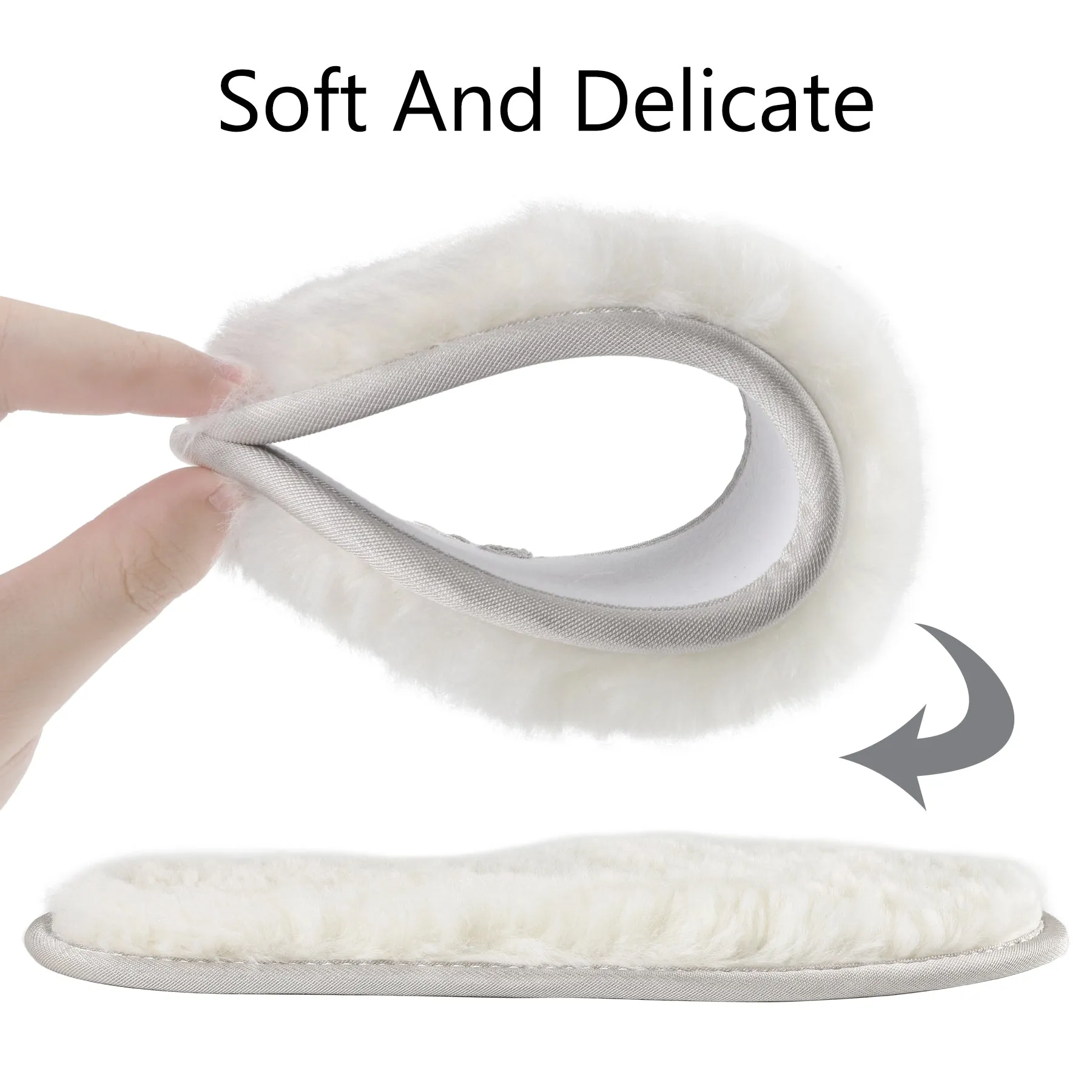 riemot Sheepskin Insoles for Men Women and Kids, White Wide, Super Thick Premium Lambswool Insoles for Wellies Slippers Boots