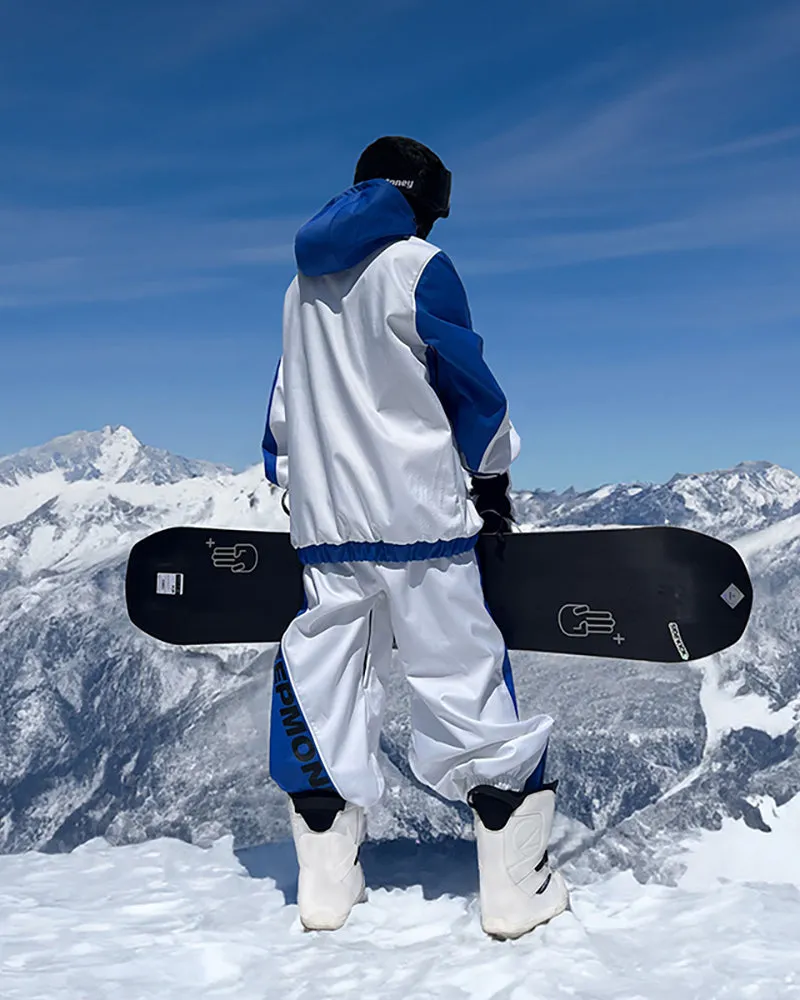Ski Wear Patchwork Unisex Ski Jacket&Pants Suit