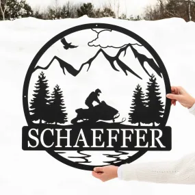 Snowmobile Outdoor Monogram