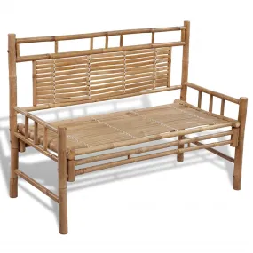 vidaXL Patio Bench 47.2" Bamboo - Durable and Comfortable Outdoor Seating