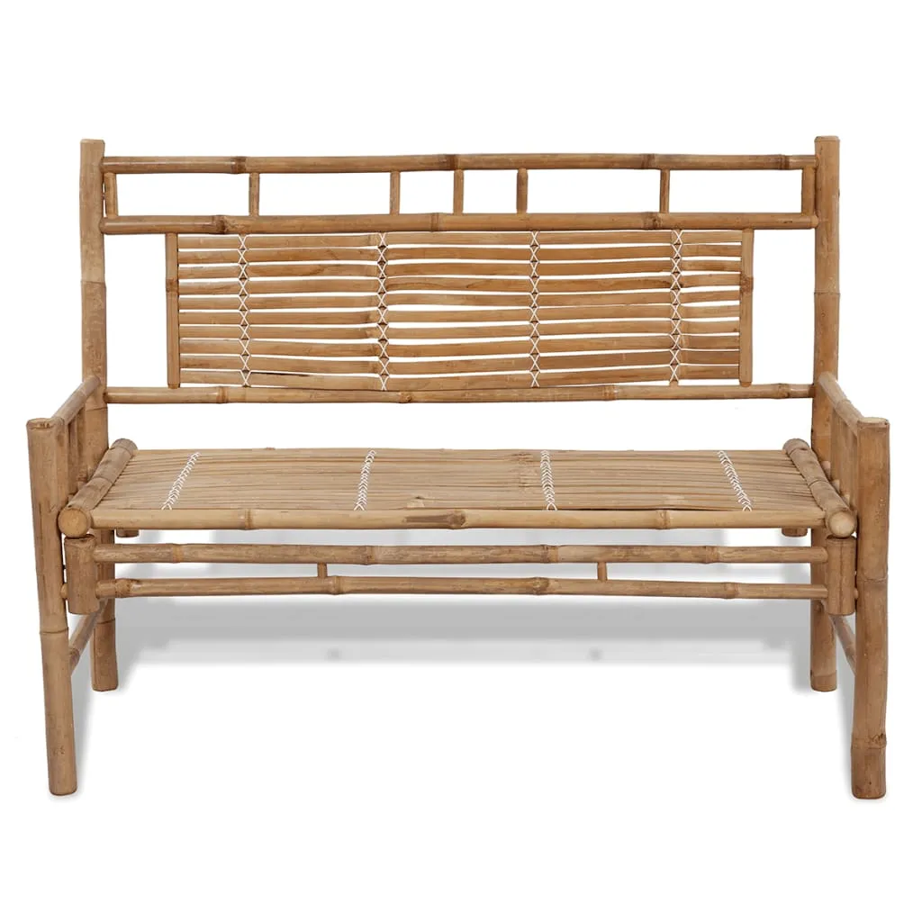 vidaXL Patio Bench 47.2" Bamboo - Durable and Comfortable Outdoor Seating