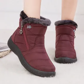 Women Waterproof Snow Shoes Lightweight Ankle Warm Winter Boots